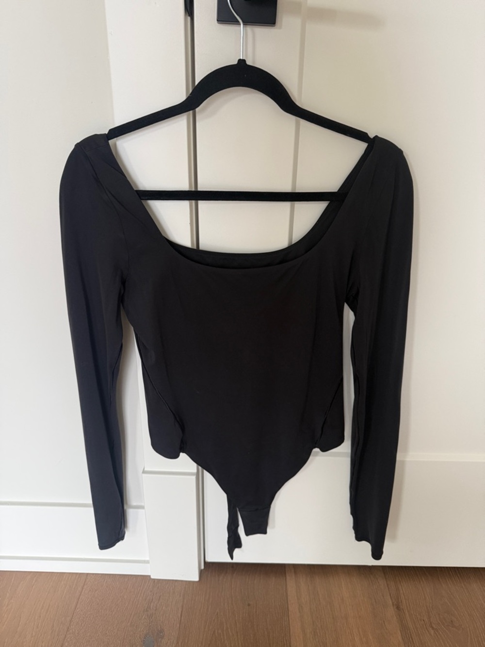 Lululemon Black Long-Sleeve Scoop Neck Bodysuit